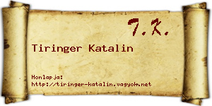 Tiringer Katalin névjegykártya